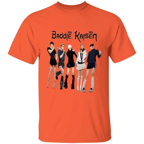 baddie kaisen jujutsu kaisen meme shirt orange