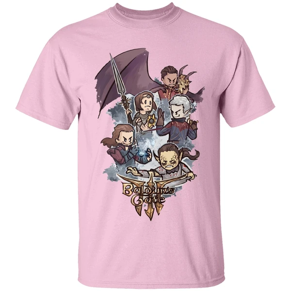 Baldur S Gate 3 Chibi Characters Shirt - Image 3