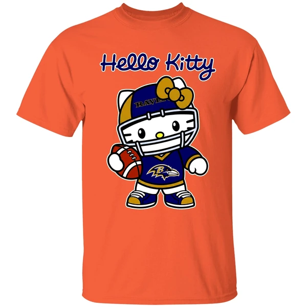 Baltimore Ravens Hello Kitty Shirt - Image 6