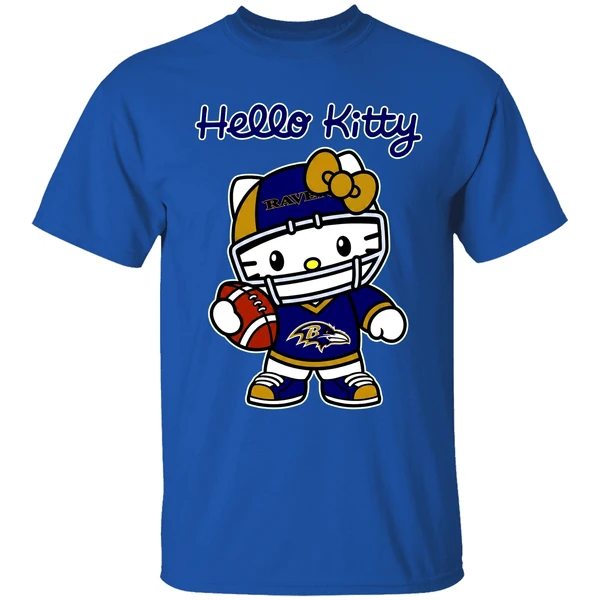 Baltimore Ravens Hello Kitty Shirt - Image 8
