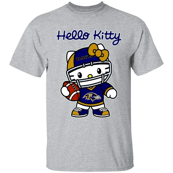Baltimore Ravens Hello Kitty Shirt - Image 9