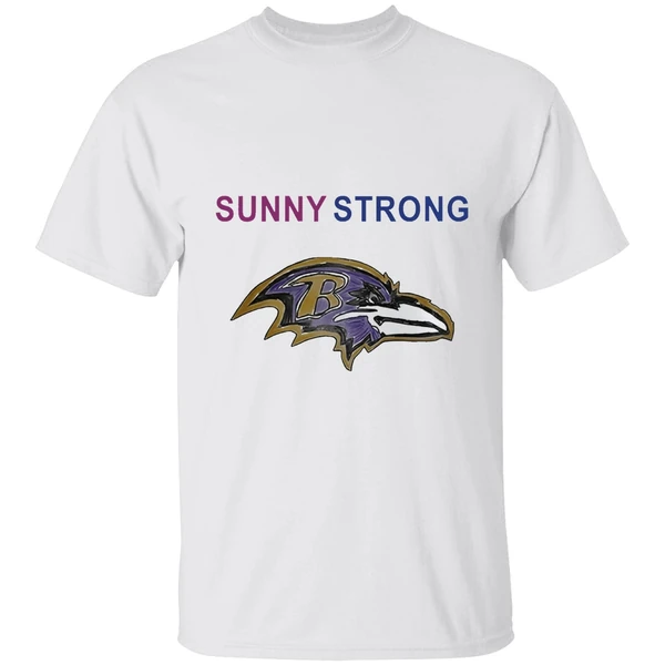 Baltimore Ravens Sunny Strong Cancer Awareness Hand Draw Shirt