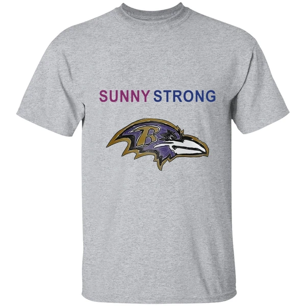 Baltimore Ravens Sunny Strong Cancer Awareness Hand Draw Shirt - Image 6