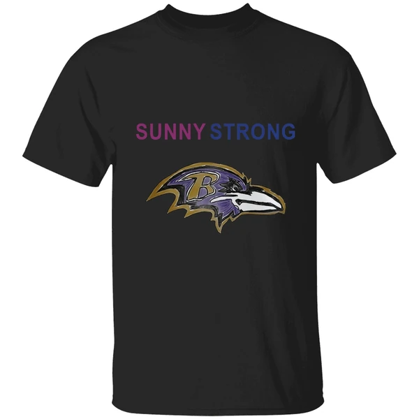 Baltimore Ravens Sunny Strong Cancer Awareness Hand Draw Shirt - Image 7