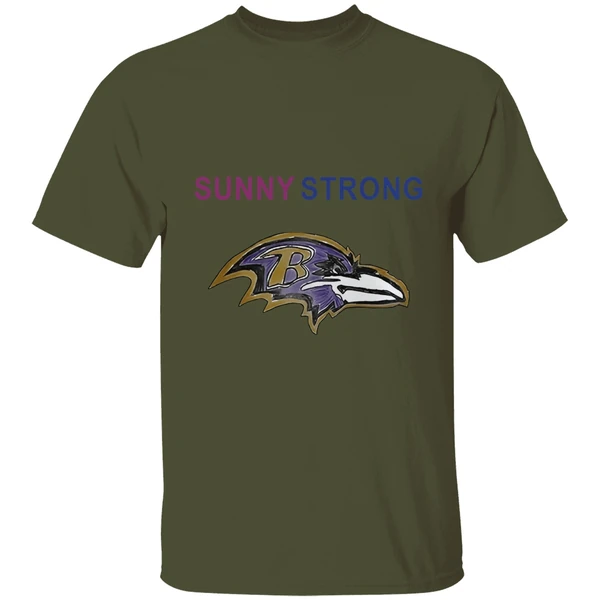 Baltimore Ravens Sunny Strong Cancer Awareness Hand Draw Shirt - Image 9
