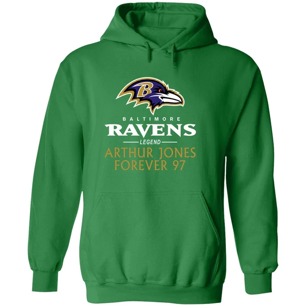 Baltimore Reavens Arthur Jones Forever 97 Rest In Peace Hoodie - Image 2