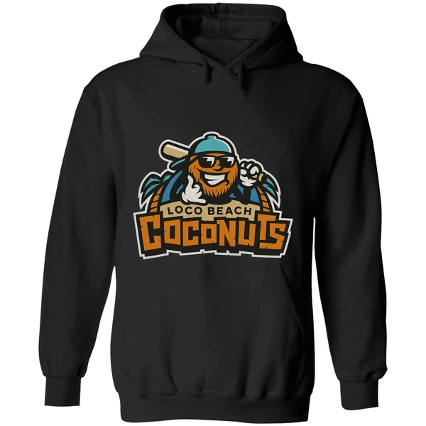 Banana Ball Team Loco Beach Coconuts Logo Hoodie - Image 4