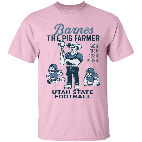 Barnes The Pig Farmer Raisin Pigs And Tossin Pig Skin Utah State Football Shirt - Image 2