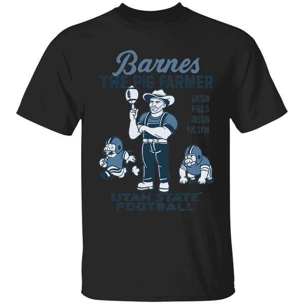 Barnes The Pig Farmer Raisin Pigs And Tossin Pig Skin Utah State Football Shirt - Image 7