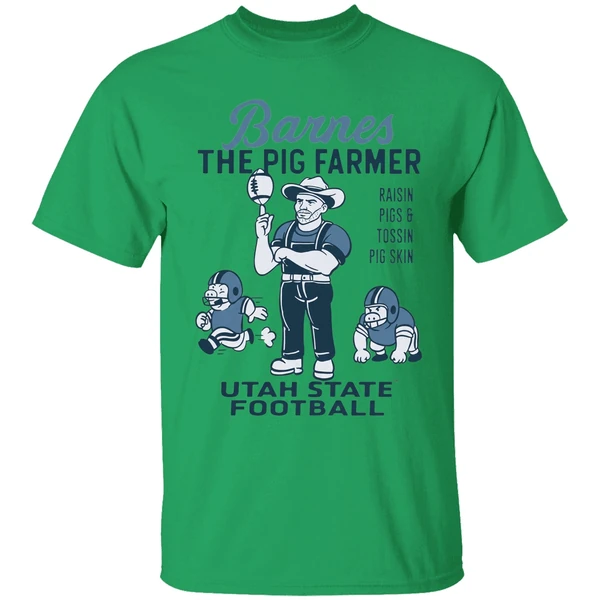 Barnes The Pig Farmer Raisin Pigs And Tossin Pig Skin Utah State Football Shirt - Image 8