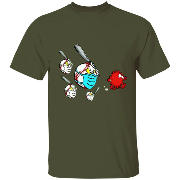 Baseball Chase Fight Coronavirus Shirt - Image 3