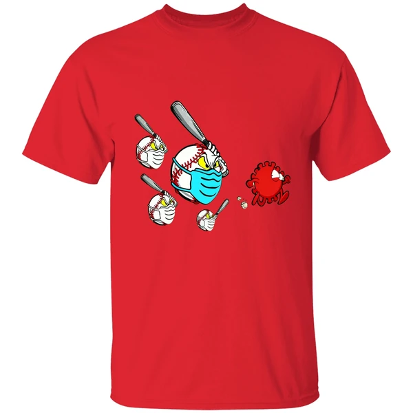 Baseball Chase Fight Coronavirus Shirt - Image 6