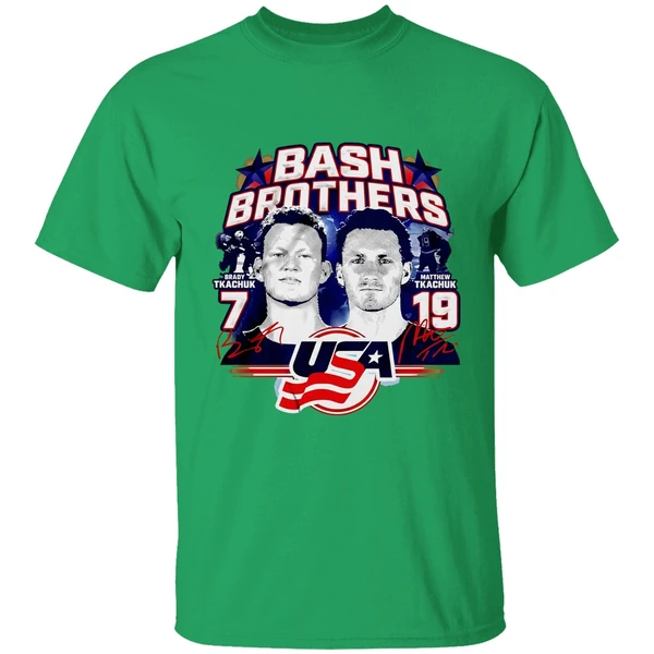 Bash Brothers Brady Tkachuk And Matthew Tkachuk Usa Hockey Shirt - Image 2