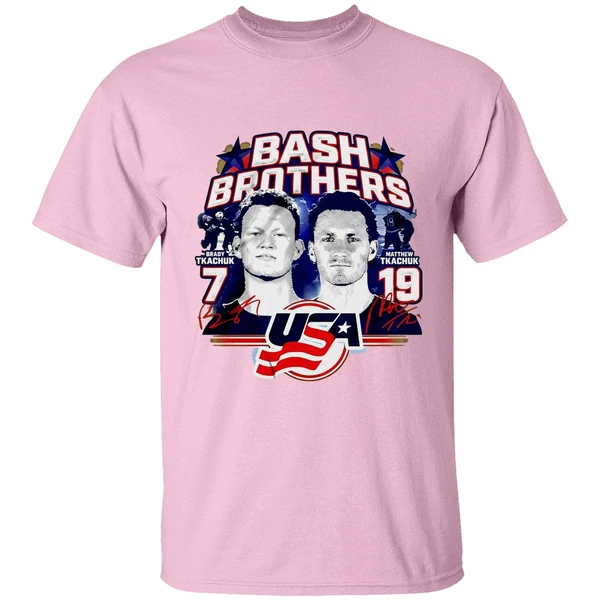 Bash Brothers Brady Tkachuk And Matthew Tkachuk Usa Hockey Shirt - Image 3