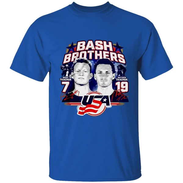 Bash Brothers Brady Tkachuk And Matthew Tkachuk Usa Hockey Shirt - Image 8
