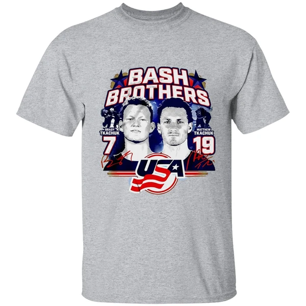 Bash Brothers Brady Tkachuk And Matthew Tkachuk Usa Hockey Shirt - Image 9