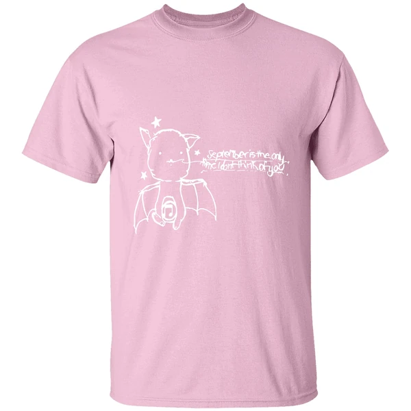bat september is the only time i dont think of you shirt lightpink