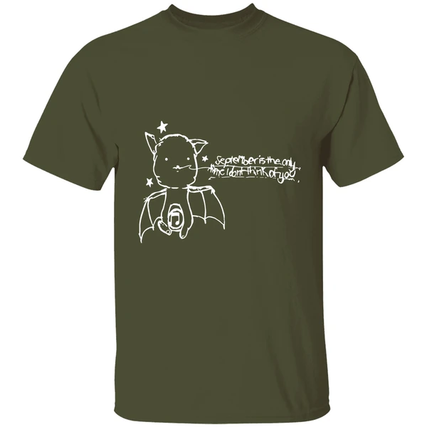 bat september is the only time i dont think of you shirt militarygreen