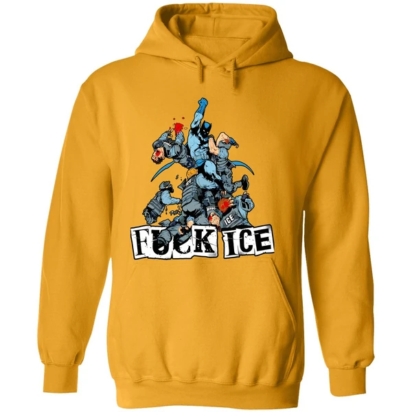 Batman Fuck Ice Police Officers Graphic Hoodie