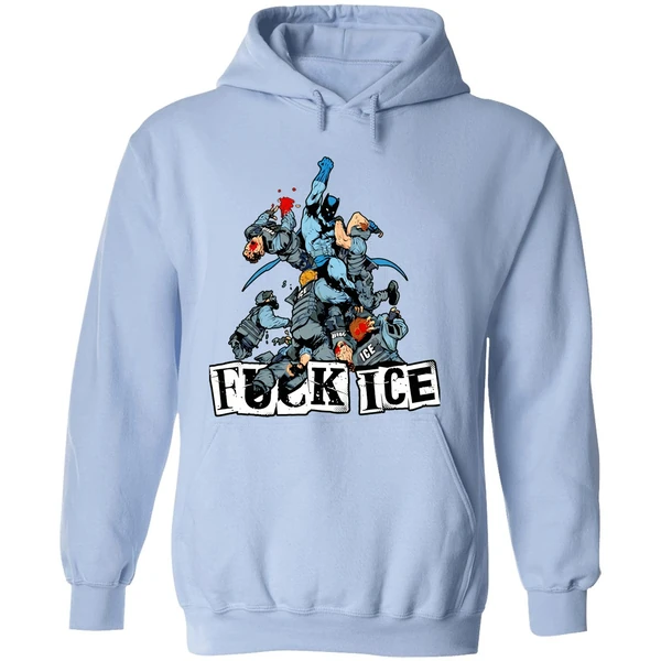 Batman Fuck Ice Police Officers Graphic Hoodie - Image 4