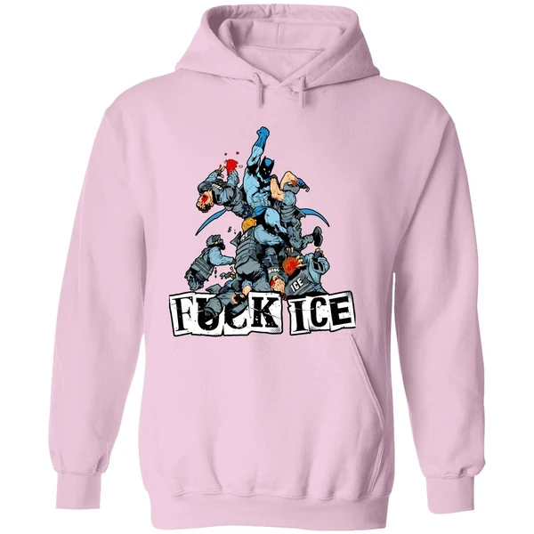 Batman Fuck Ice Police Officers Graphic Hoodie - Image 5
