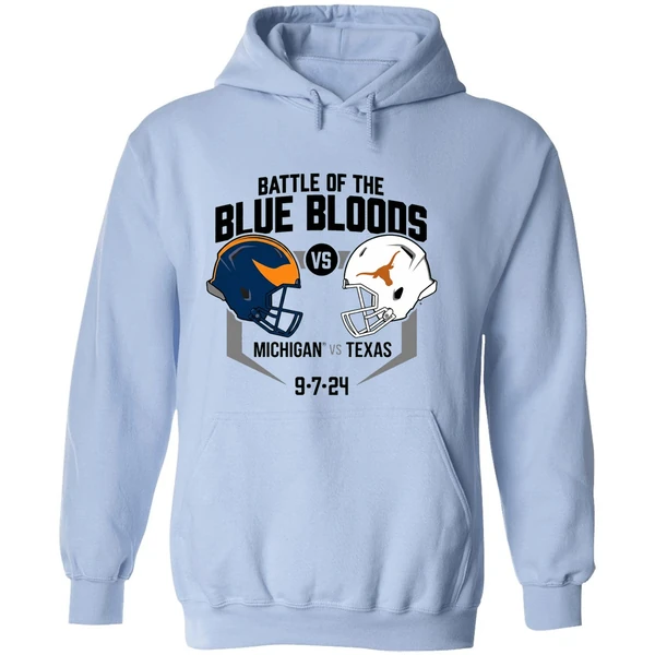 Battle Of Blue Bloods Michigan Wolverines Vs Texas Longhorns The Big House 9 7 2024 Hoodie - Image 4