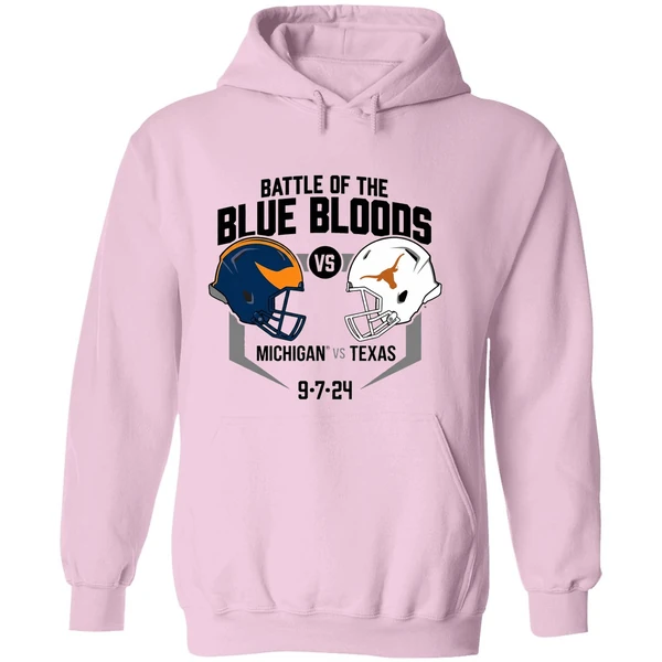 Battle Of Blue Bloods Michigan Wolverines Vs Texas Longhorns The Big House 9 7 2024 Hoodie - Image 5