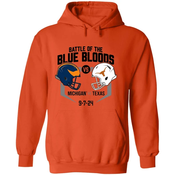 Battle Of Blue Bloods Michigan Wolverines Vs Texas Longhorns The Big House 9 7 2024 Hoodie - Image 6