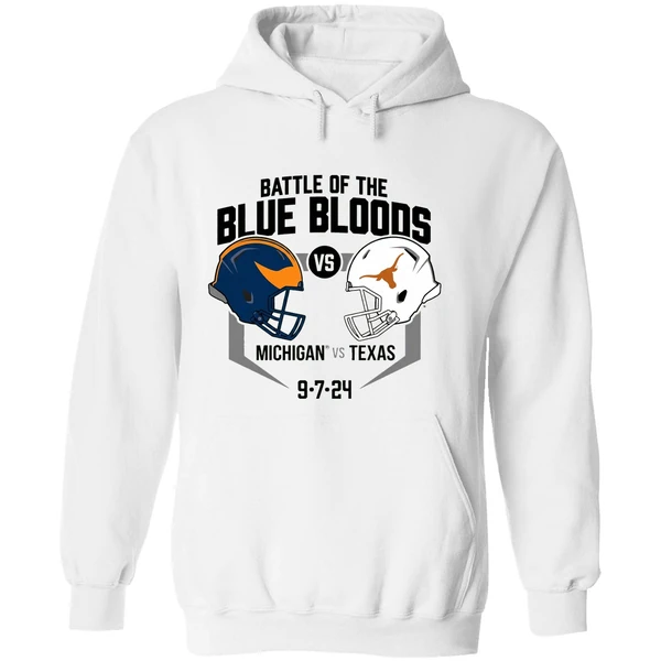 Battle Of Blue Bloods Michigan Wolverines Vs Texas Longhorns The Big House 9 7 2024 Hoodie - Image 8