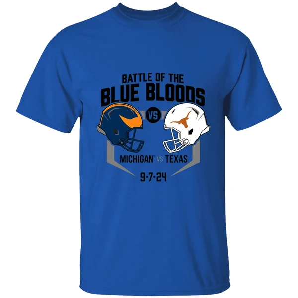 Battle Of Blue Bloods Michigan Wolverines Vs Texas Longhorns The Big House 9 7 2024 Shirt - Image 5
