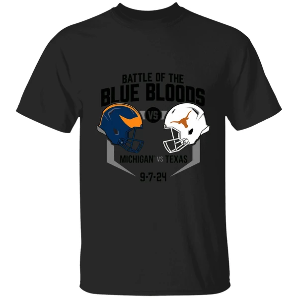 Battle Of Blue Bloods Michigan Wolverines Vs Texas Longhorns The Big House 9 7 2024 Shirt - Image 7