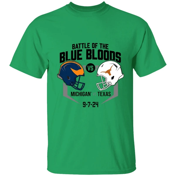 Battle Of Blue Bloods Michigan Wolverines Vs Texas Longhorns The Big House 9 7 2024 Shirt - Image 8
