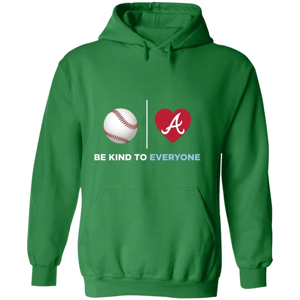 Be Kind To Everyone Atlanta Braves Jordyns Summer Hoodie - Image 2