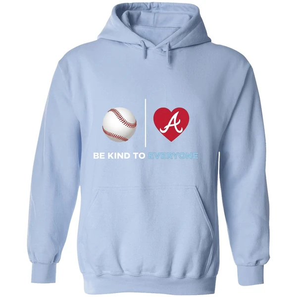 Be Kind To Everyone Atlanta Braves Jordyns Summer Hoodie - Image 4