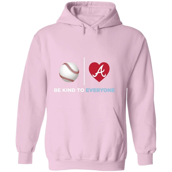 Be Kind To Everyone Atlanta Braves Jordyns Summer Hoodie - Image 5