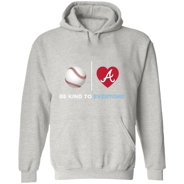 Be Kind To Everyone Atlanta Braves Jordyns Summer Hoodie - Image 9