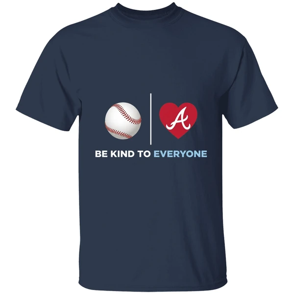 be kind to everyone atlanta braves jordyns summer shirt navy