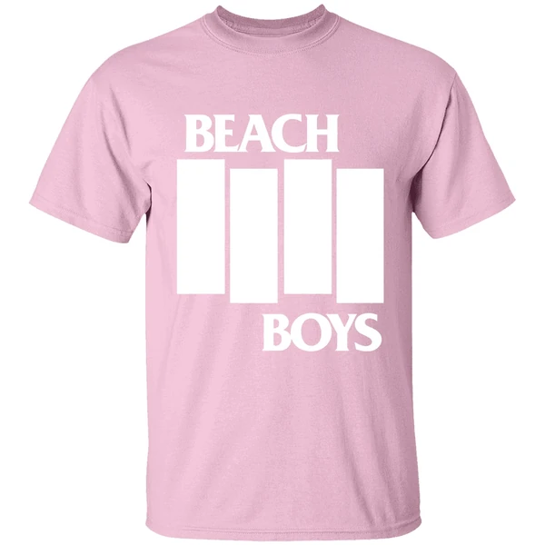 beach boys black flag logo parody shirt lightpink