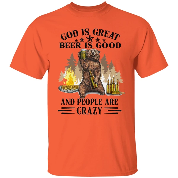 Bear God Is Great Beer Is Good Shirt - Image 5