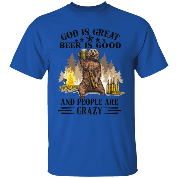 Bear God Is Great Beer Is Good Shirt - Image 7