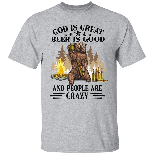 Bear God Is Great Beer Is Good Shirt - Image 8