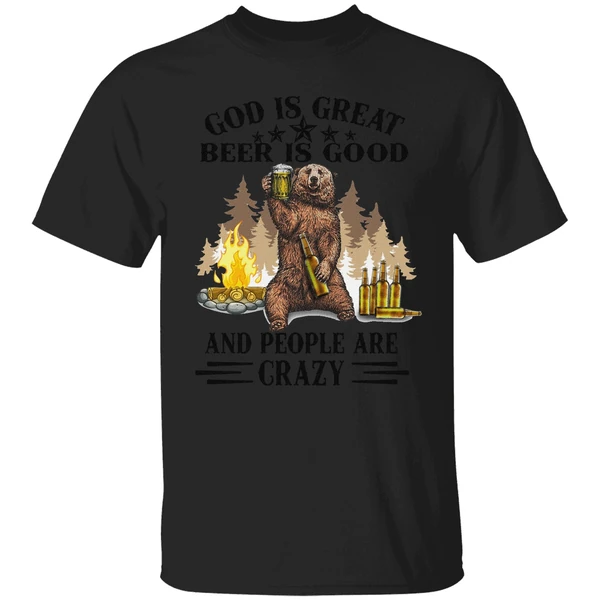 Bear God Is Great Beer Is Good Shirt - Image 9