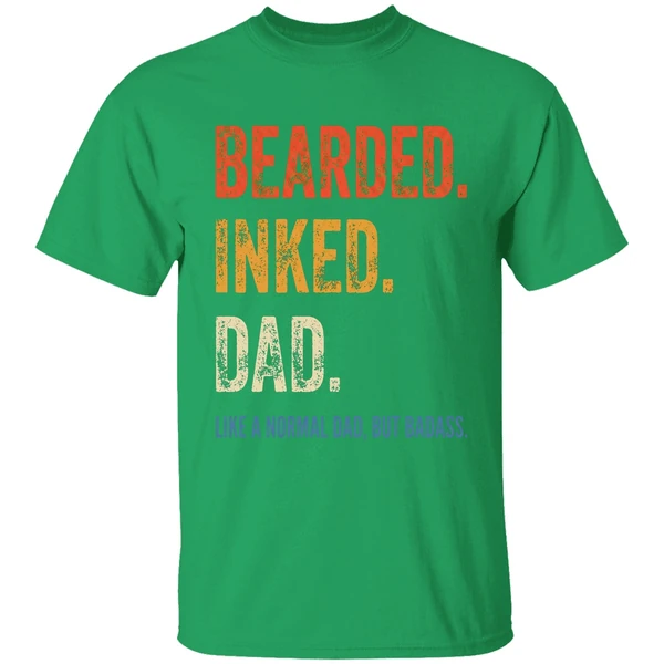 Bearded Inked Dad Like A Normal Dad But Badass Shirt - Image 2