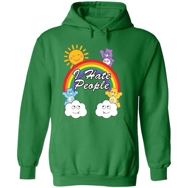 Bears Rainbow I Hate People Hoodie - Image 2