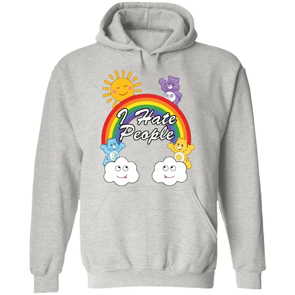 Bears Rainbow I Hate People Hoodie - Image 9