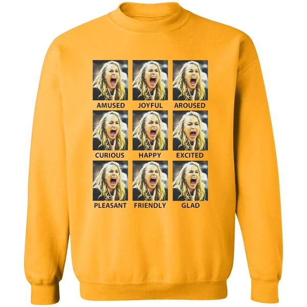 Becky Hammon Emotions Amused Joyfull Aroused Curious Happy Sweatshirt - Image 2