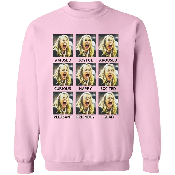 Becky Hammon Emotions Amused Joyfull Aroused Curious Happy Sweatshirt - Image 5