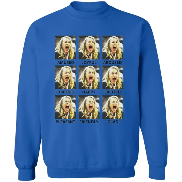Becky Hammon Emotions Amused Joyfull Aroused Curious Happy Sweatshirt - Image 8
