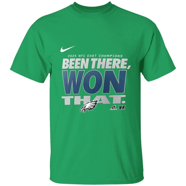 Been There Won That Philadelphia Eagles 2025 Nfc East Division Champions Locker Room Shirt - Image 2