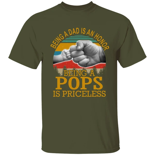 Being A Dad Is An Honor Being A Pops Is Priceless Shirt - Image 3